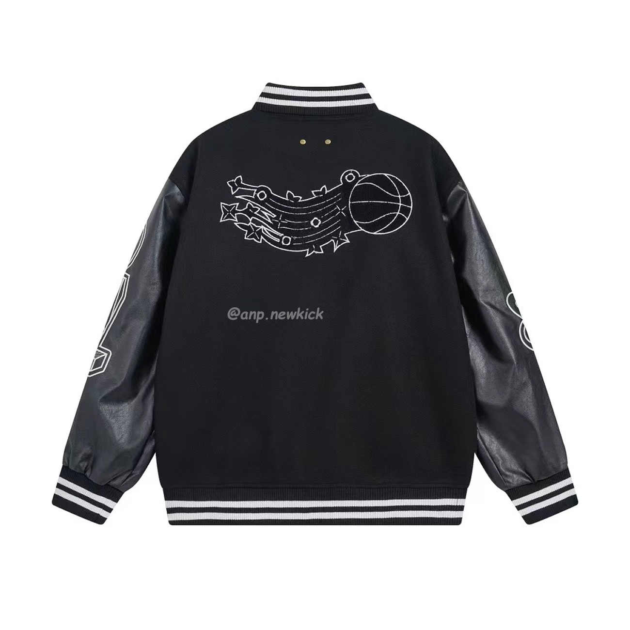 Louis Vuitton X Nba Leather Basketball Jacket Black (2) - newkick.app